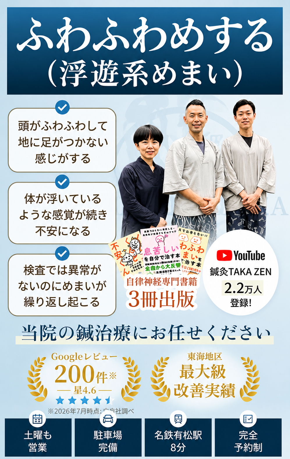 ふわふわめまいにお困りの方へ